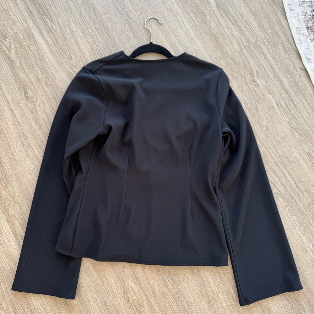 ASOS black blazer shirt with gold buttons - Picture 7 of 7
